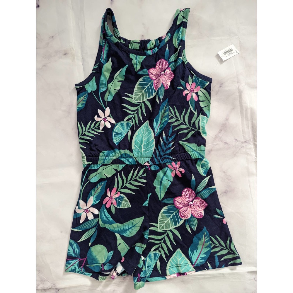 OLD NAVY Tropical Leaves Girls Romper M